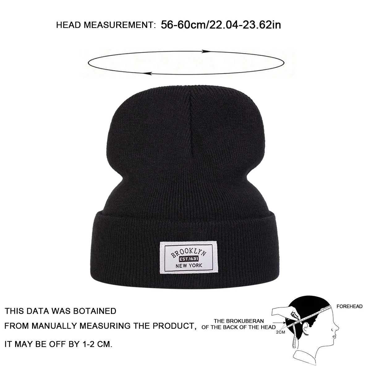 Unisex BROOKLYN EST1631 NEW YORK Sewing Label Beanies Hats Autumn and Winter Warm Knitted Hat Hip Hop Boy Girls CapsXJ251101