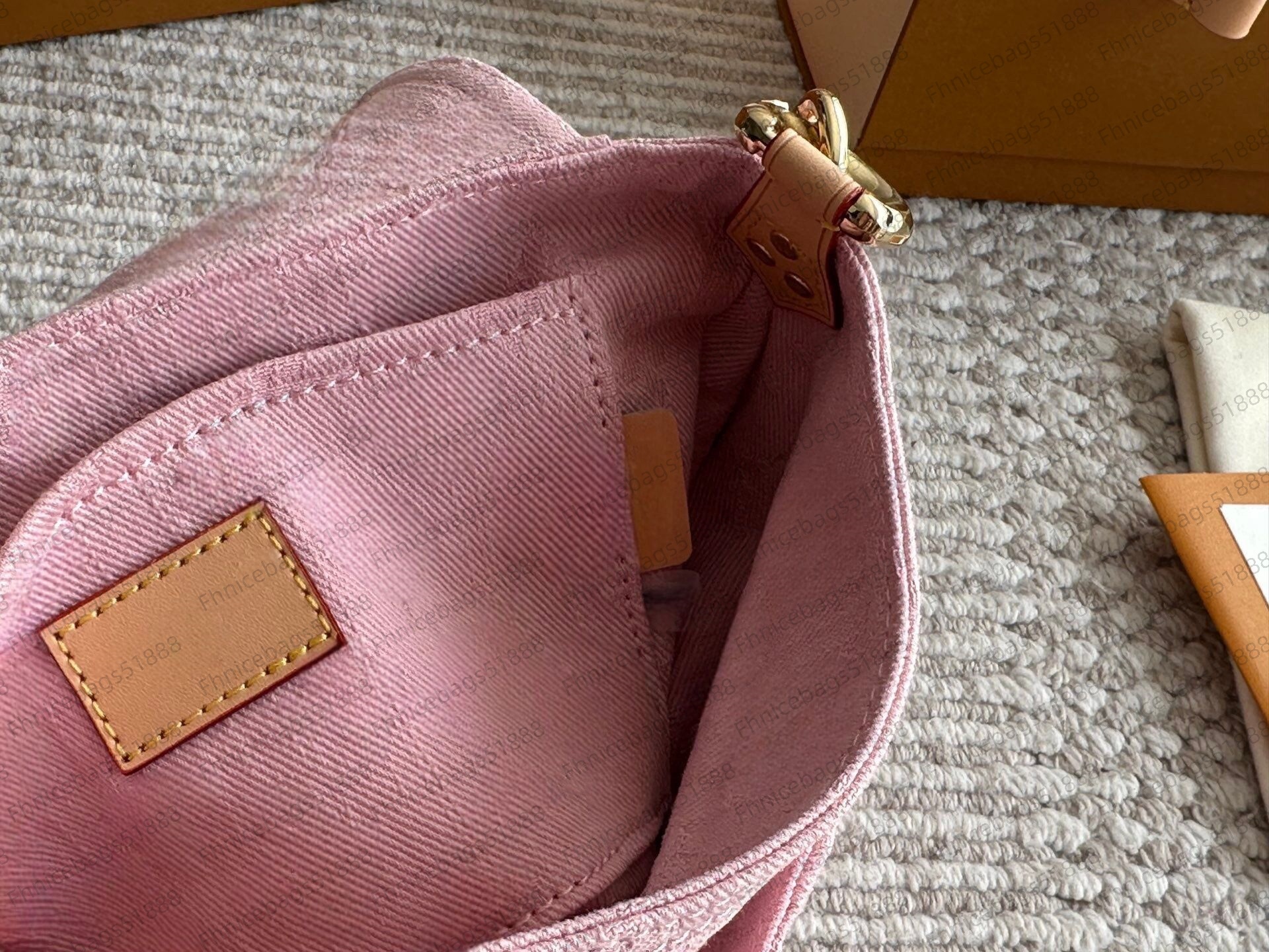 Newest Hobos Designer Women Crossbody bag Fashion Denim Pink Blue Leather Handbag Shoulder Bags Female Croissant Chain Top Quality Purses