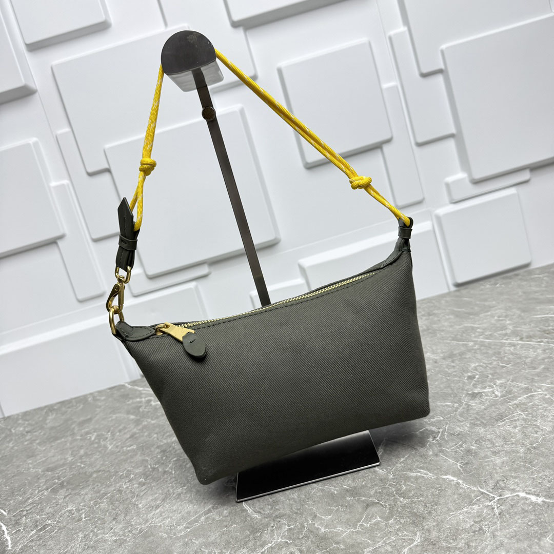 Women Reticule Fabric Underarm Bag Shoulder Bags Handbag for Girls with rope strap