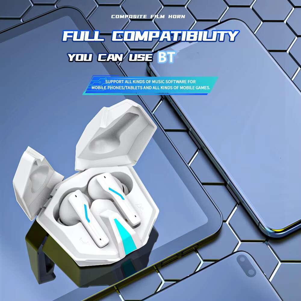 2024 New YW14 Cool Gaming Wireless Earphones Stereo Sound Music In-ear Headset BT5.4 Long Battery Life Headsets