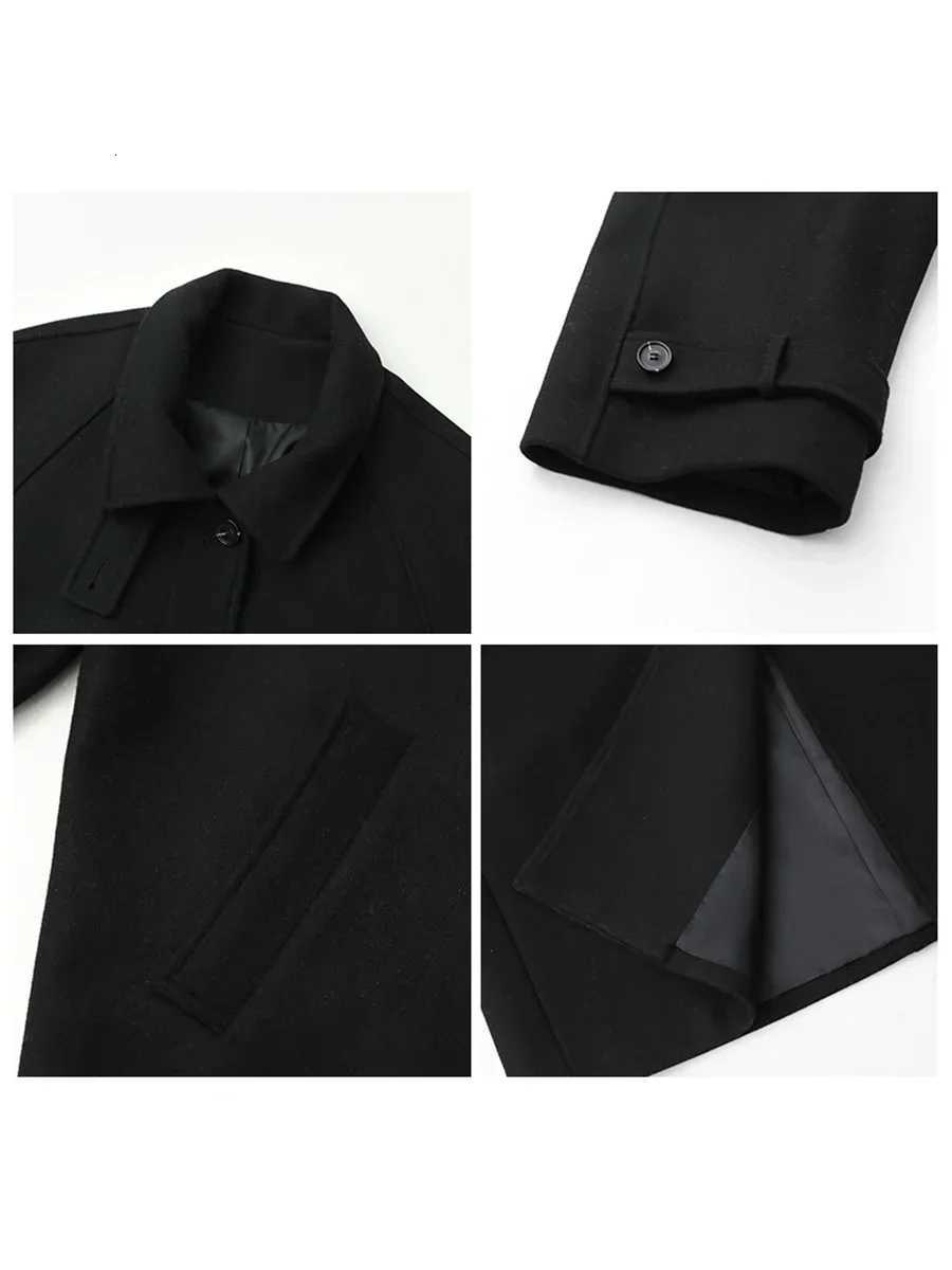 CHIC VEN Women Long Trencn Coat Standing Belt Lace Up Woolen Coat Raglan Sleeves Long Overcoat Office Lady Autumn Winter 2023T251101