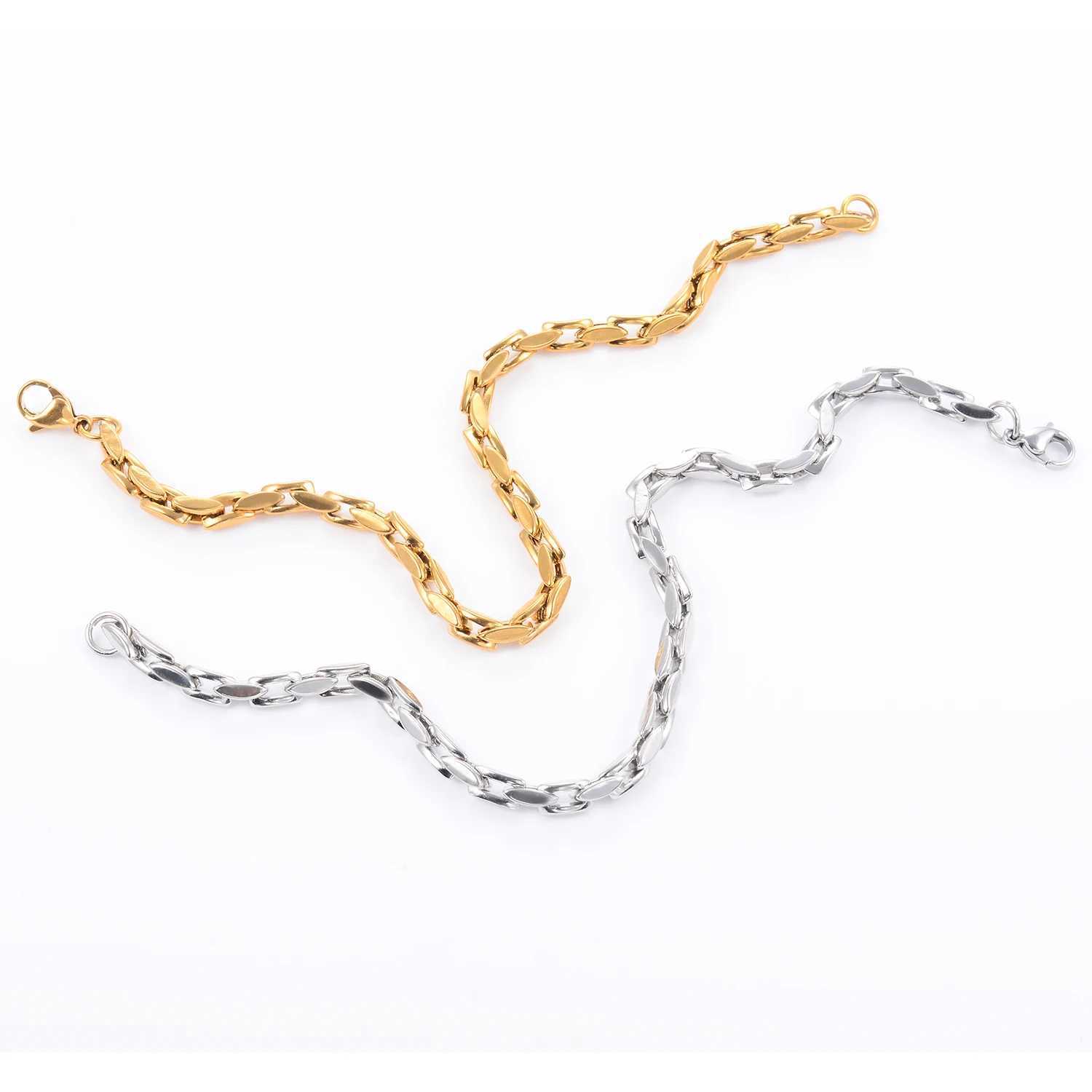 4.2MM Classic Stainless Steel Couple Chain Bracelet Handmade Link Punk Heavy duty Bracelet No Fading Hip Fashion Jewelry Y250329