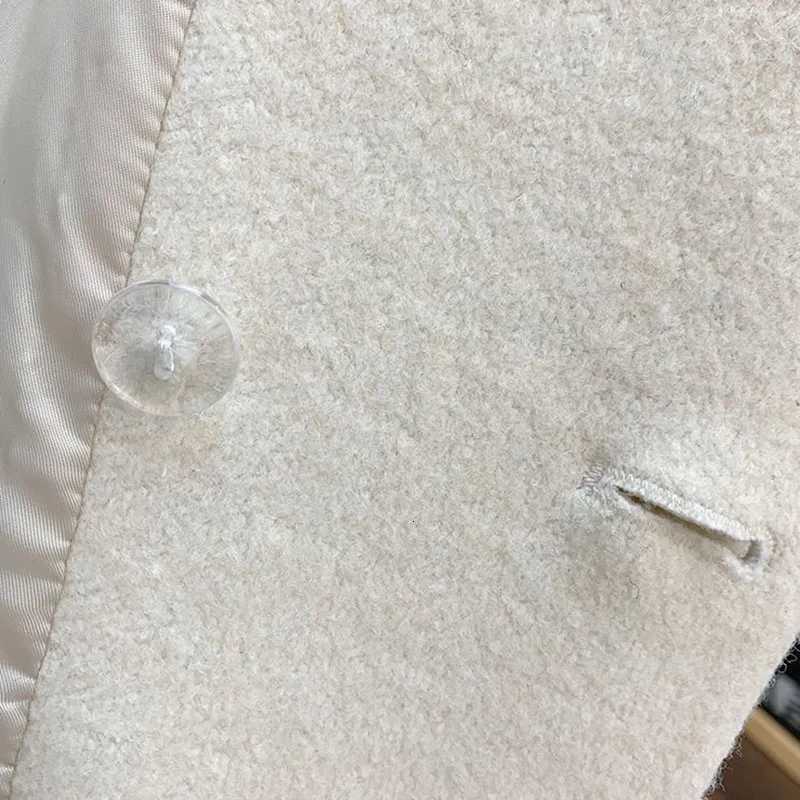 Autumn Winter Fashion HighQuality Womens Woolen Coat 2025 New Temperament Double Breasted Solid Color Womens Woolen Coat H322T251101