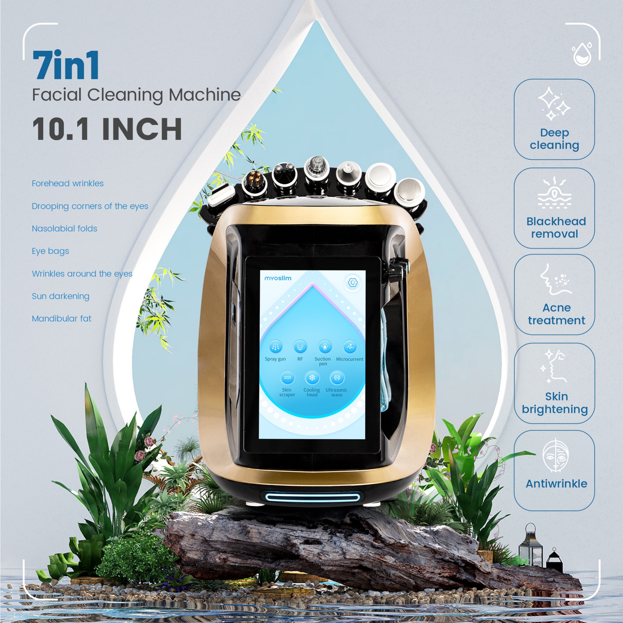 Hydro Dermabrasion Facial Machine Deep Cleansing and Exfoliation Skin Tightening Moisturizing Rejuvenation Beauty Salon Spa Equipment