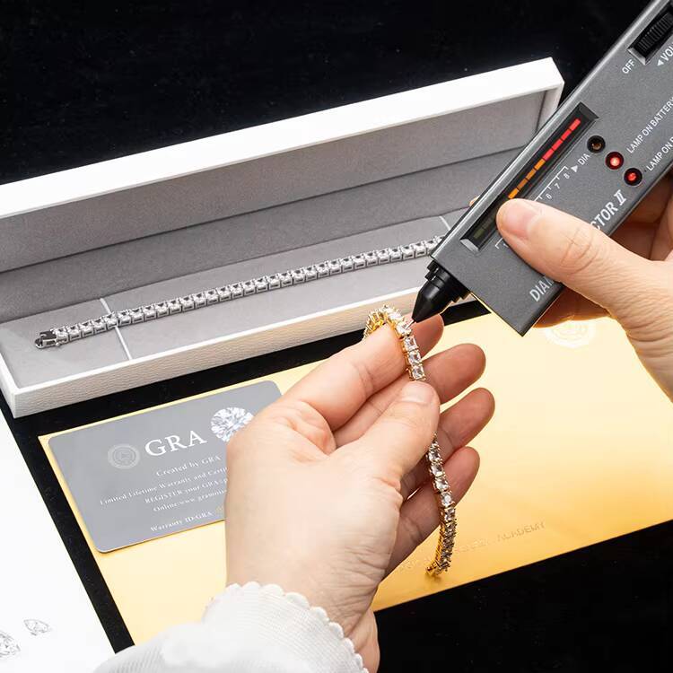 Goldleaf Custom Diamond VVS Moissanite Tennis Necklace Bracelet 925 Sterling Silver Hip Hop Style Pass Tester Series