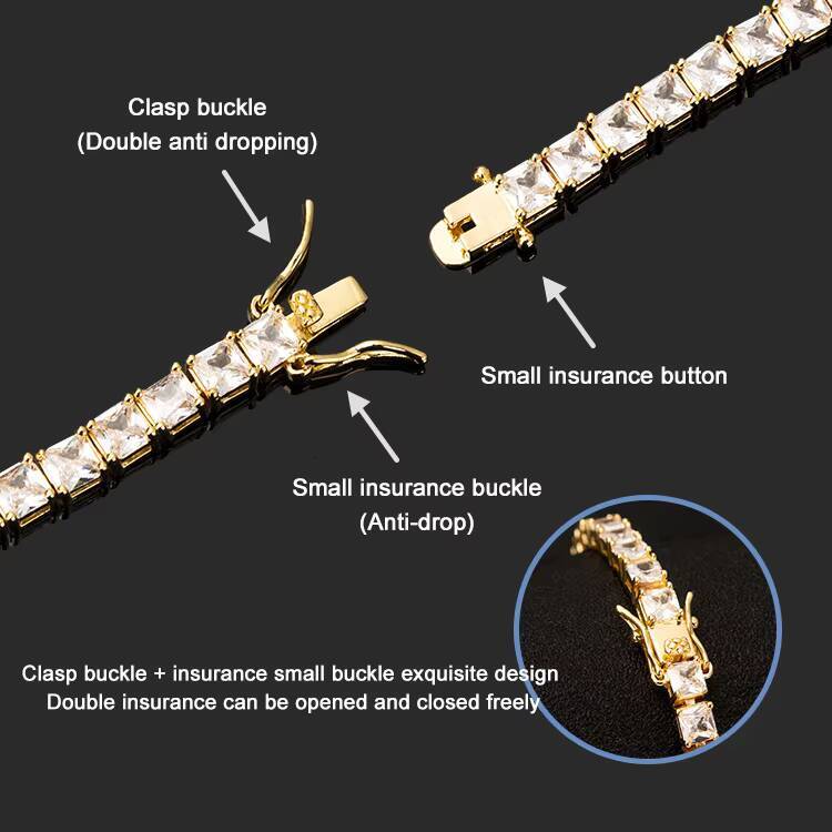 Goldleaf Custom Diamond VVS Moissanite Tennis Necklace Bracelet 925 Sterling Silver Hip Hop Style Pass Tester Series