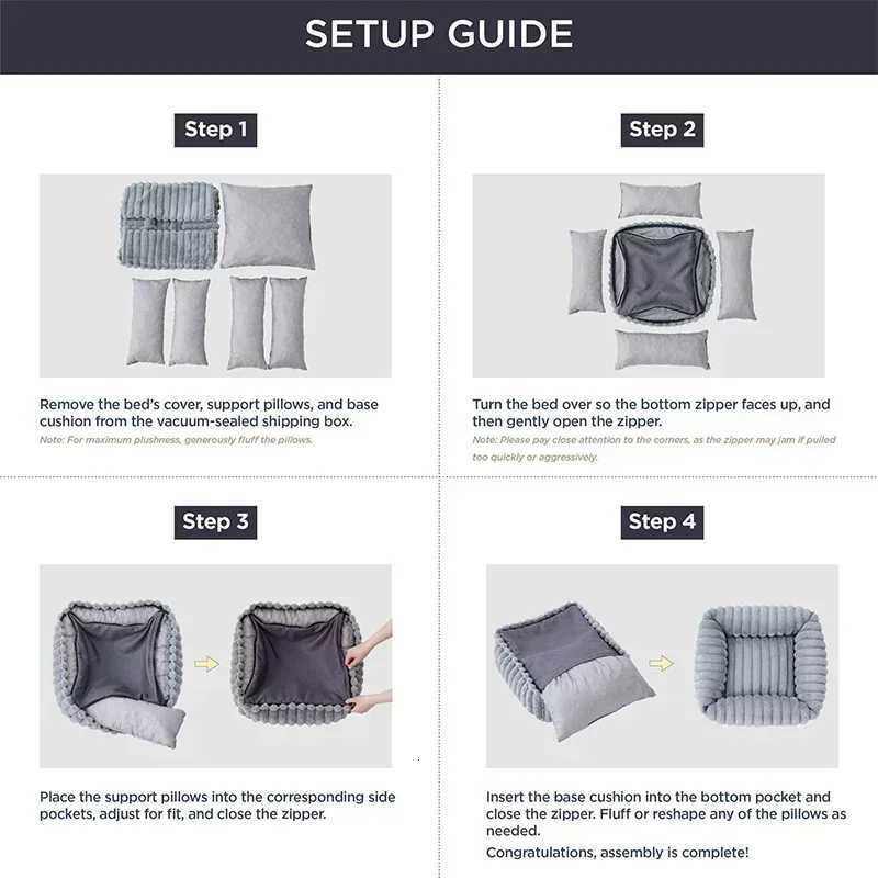 Winter Warm Pet Nest Sofa Soft Dog Bed for Kitty Cats Removable Washed Small Breed Dog Bed Non Slip Fashion Soft Dog Accessories C251101