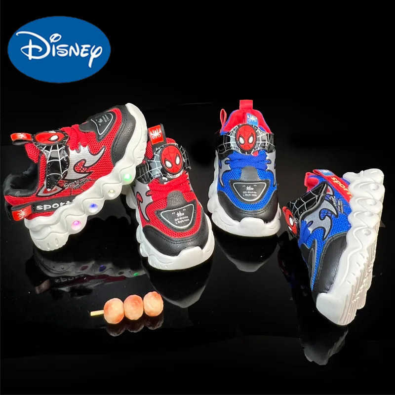 Disney 2025 New Arrival Children Casual Shoes Fashion Cartoon Spiderman Boys Sneakers Kids Outdoor Shoes Sport Shoes for 16Y H251101