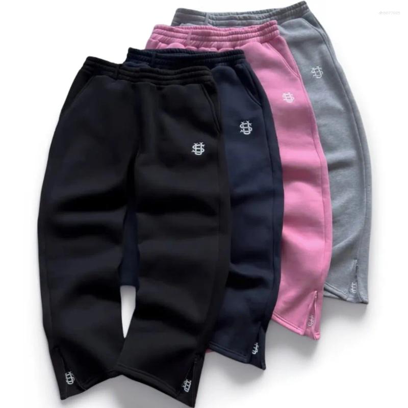 Men's Pants Extra Outsize Pockets Fashionable Couple Straight Leg Y2K Men Jogger Loose Su Embroidered Openings Wide