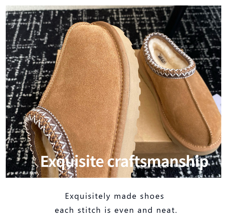 D.Hive Free shipping fur slippers for women, fashionable and versatile all-in-one fur boots, winter new style, one-foot warm cotton slippers, a size s