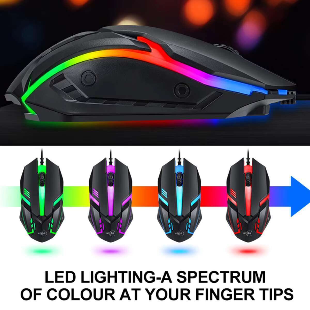Cool Dongguan Factory OEM Eclado Gamer Set 7 RGB Color Keyboard Mouse Headset