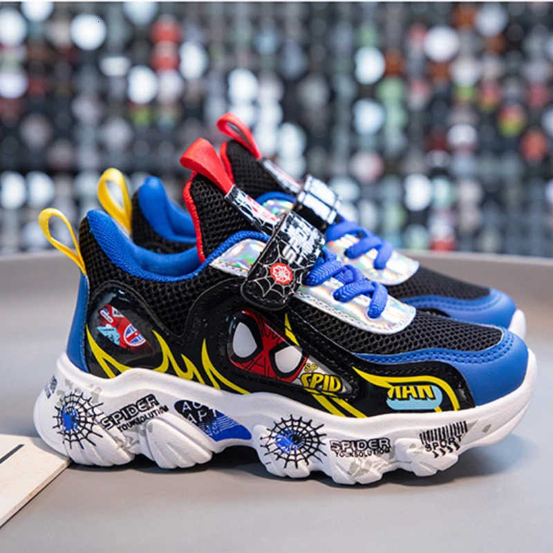 Disney Childrens Casual Shoes Cartoon Sneakers fashion Boys Running Shoes Soft Soles Students Basketball Sport Blue Shoes H251101