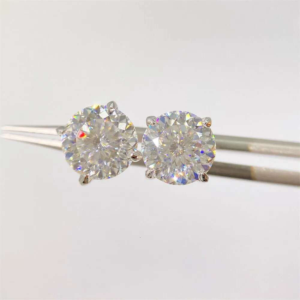 stud designer for women pass dia tester vvs moissanite earrings sterg sier Circular Bird Nest Cutting mens earring hip hop jewelry gift