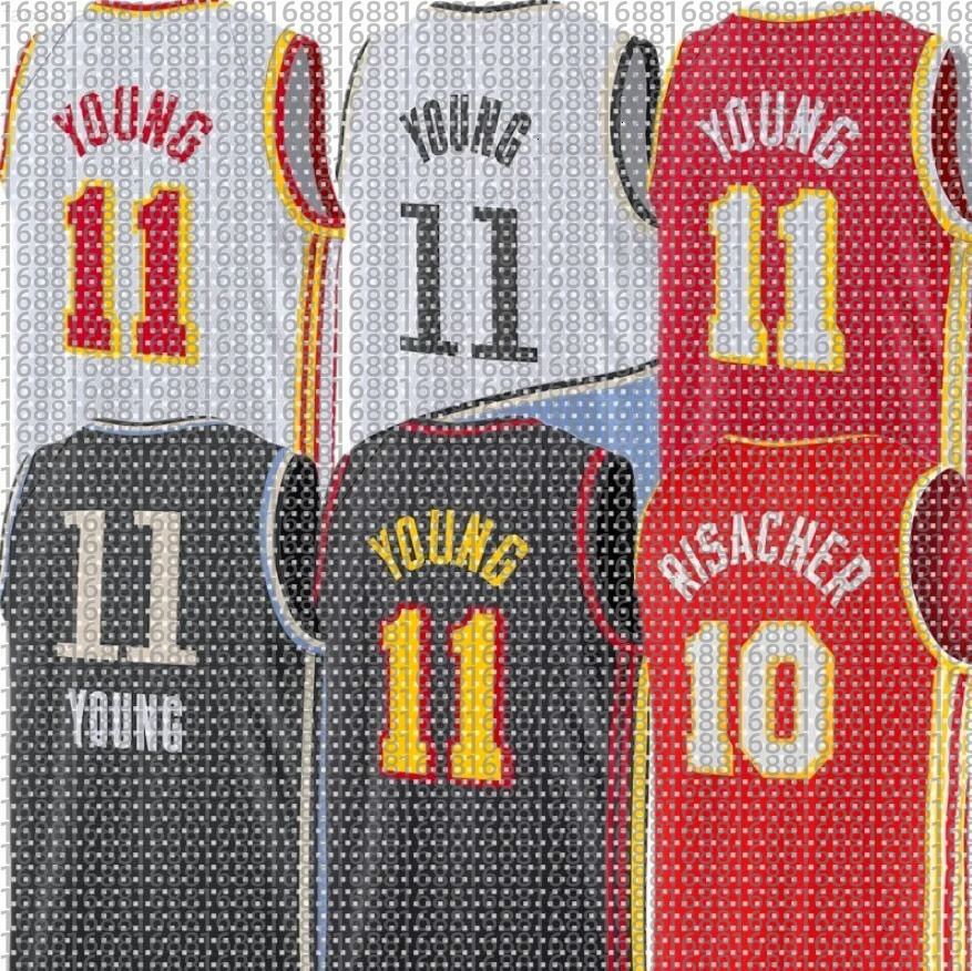 Hawks Jersey Basketball Young Dyson Daniels Zaccharie Risacher Jalen Johnson Onyeka Okongwu Caris LeVert Georges Niang Clint Capela Daeqwon Plowden Larry Nance