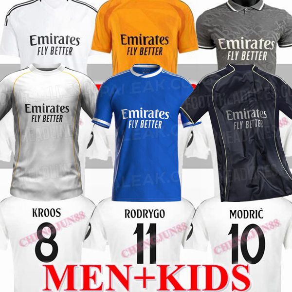 BELLINGHAM VINI JR MODRIC MBAPPE Soccer Jerseys 24 25 26 Football Shirt RODRYGO CAMAVINGA REAL 2025 MADRIDS Arda GuLer Away Fans Third Men Kids 888888