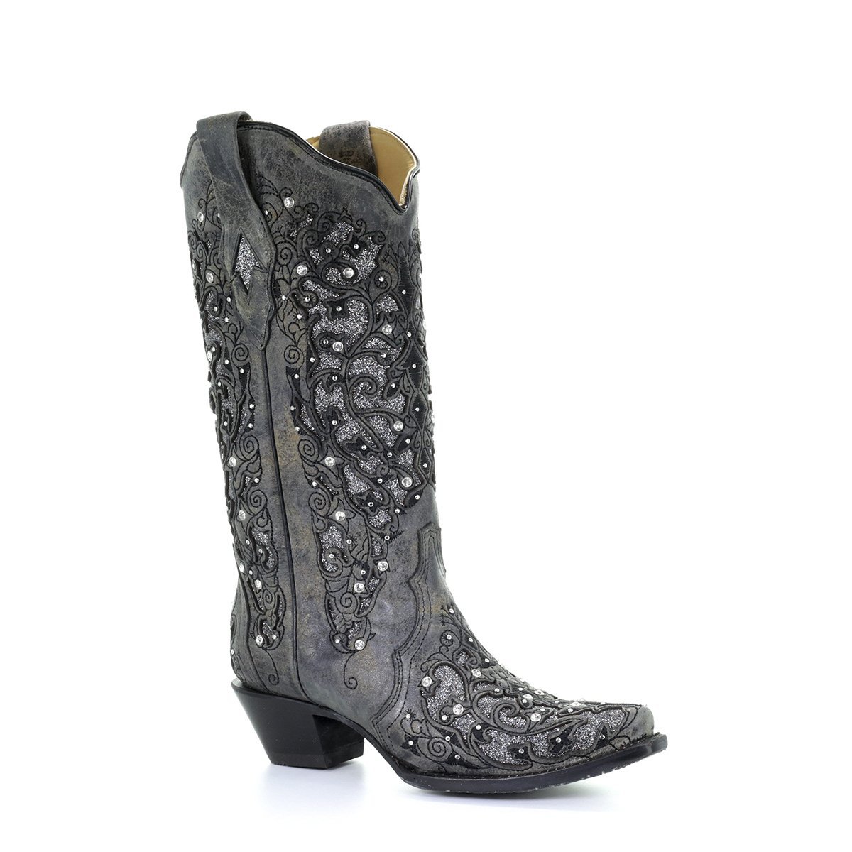 Solid Colored Women's Ethnic Style Embroidery Retro High Tube Boots with Thick Heels