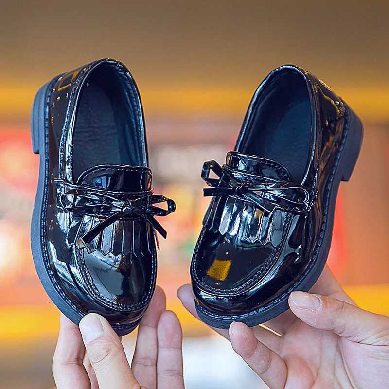 Fashion Girls Kids Children Leather Shoes Princess Sweet For Evening Party Children Flats Shoes New Autumn 2022 Hot BreathableT251101