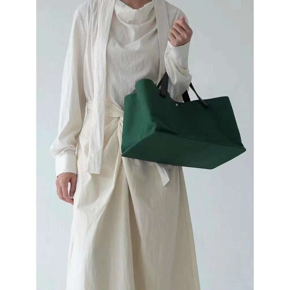 Women's Bags Office Ladies Cowskin Genuine Leather Tote Handbag Solid Color Large Capacity Vintage Elegant Design Women Single Shoulder Bags