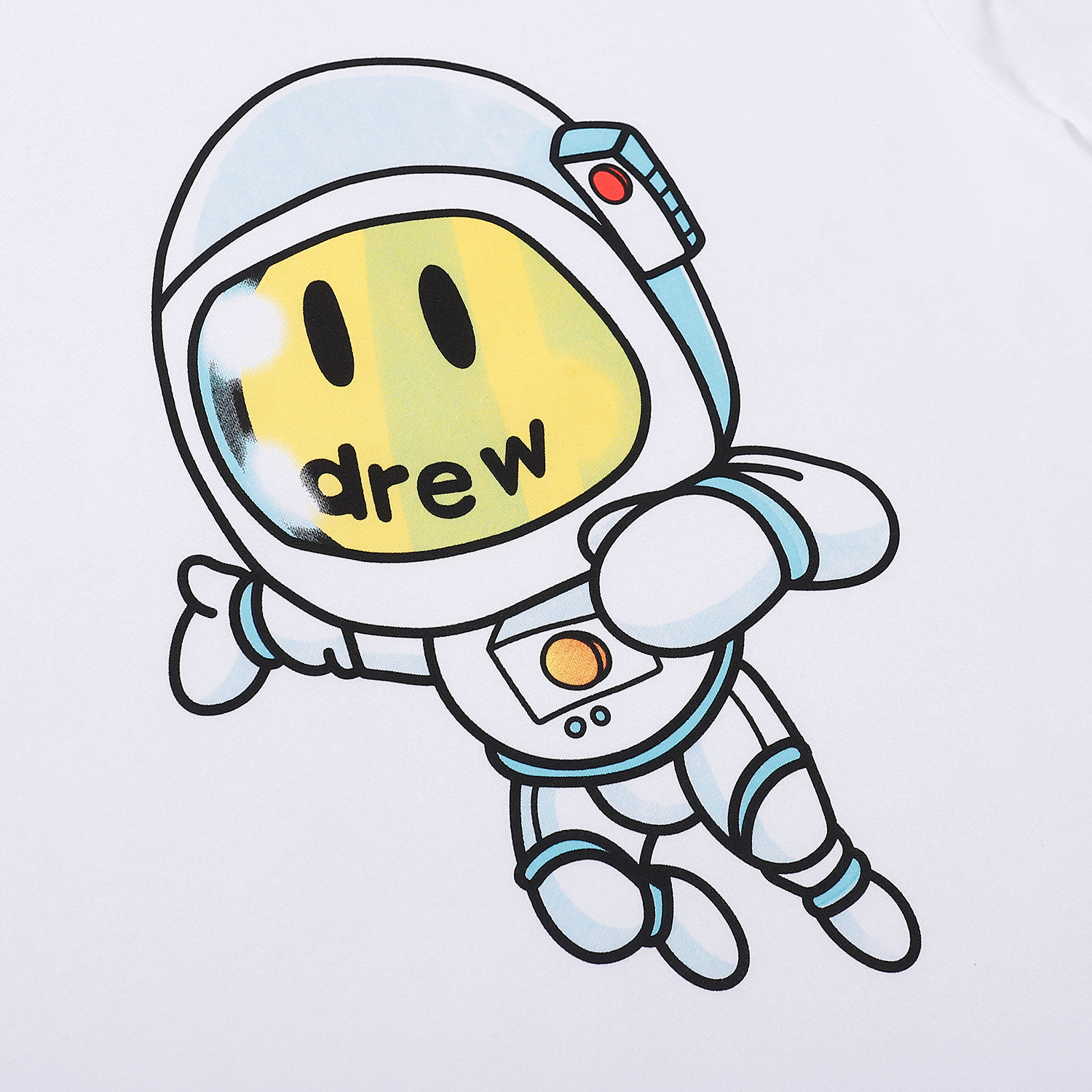 DREW HOUSE Smiling Face Astronaut Tshirt Mens Clothing White T-shirts Drew