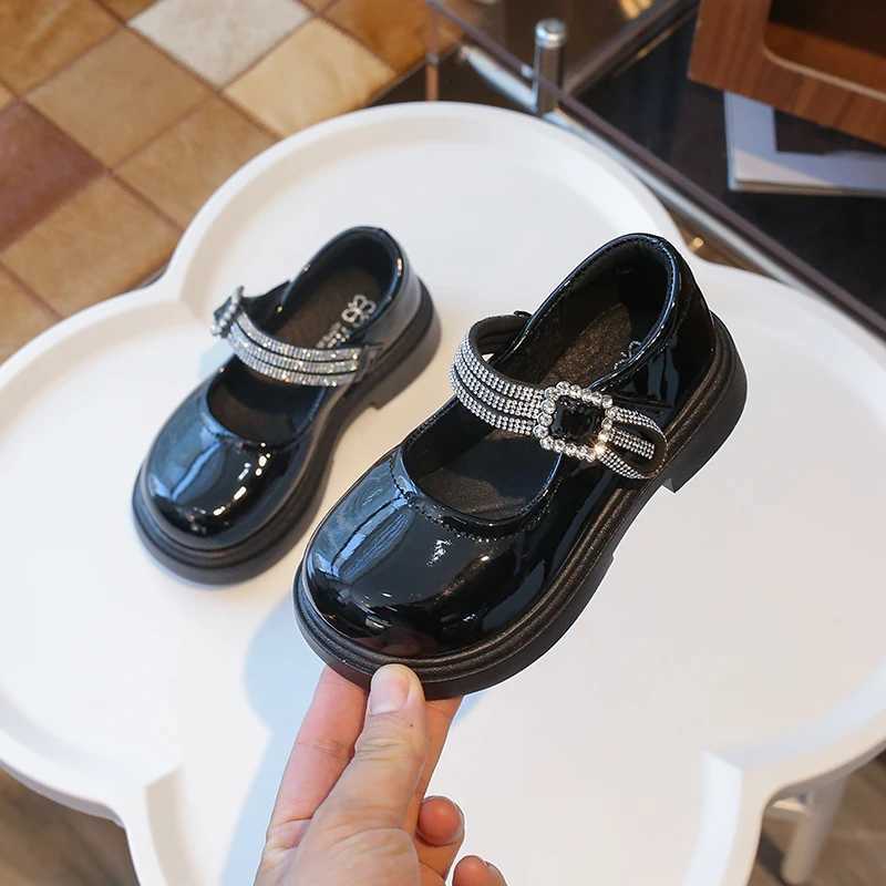 Girls Leather Shoes for Party Wedding Children Princess Shoes Fashion Kids Performance Shoes All Match AntiSlippery 2024 NewT251101