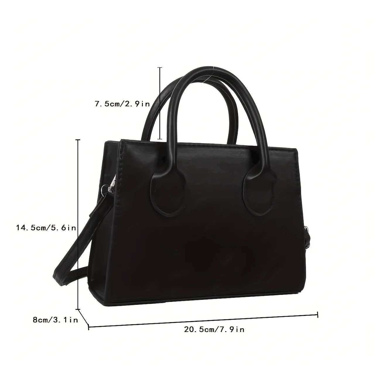 Trendy Square Handbag for Women Simple Mini Crossbody Bag Minimalist Top Handle Shoulder Bag Solid Color Purse Designer BagW251101