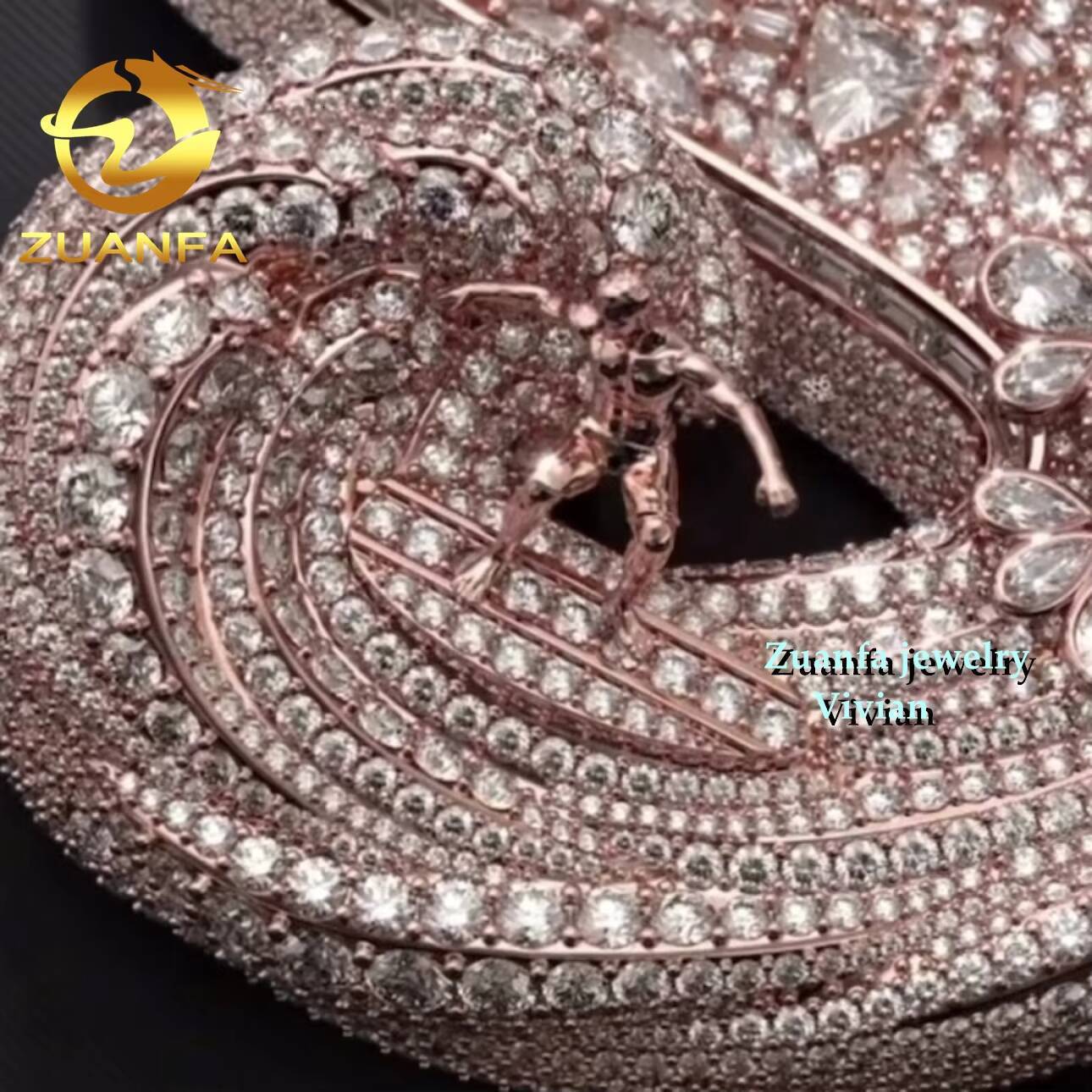 Custom Hip Hop Pendant VVS Moissanite Luxury Siler 925 Fine Jewelry Iced Out Fashion Custom Letter Pendant