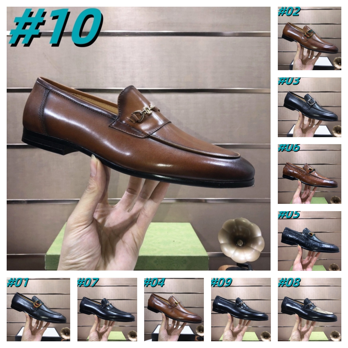 Designer Fashion Men's Loafers Shoes Leather Handmade Black Brown Casual Business Dress Shoes luxurious Party Wedding Men's Footwear Size 6.5-11