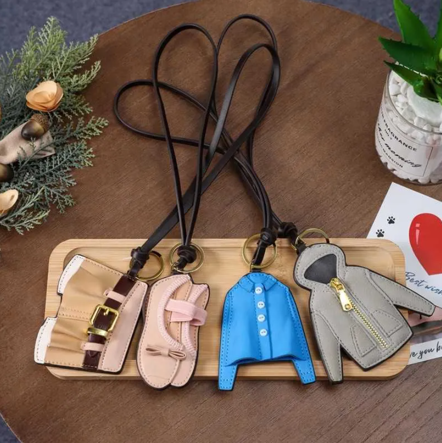 Luxury Lanyards Keychains Cute Bag Pendant Accessories Design Mini Ballet Shoes Blue shirt Ornament Bag Charms Clothing Personality Hanging On Bag Pendants gifts