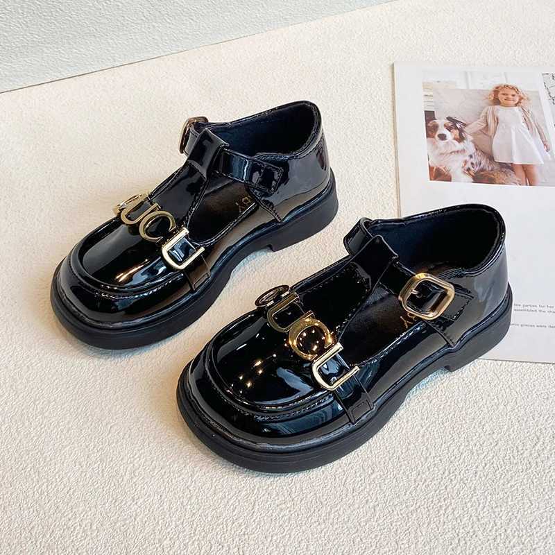 Autumn New Girl Fashion Handsome Kids Loafers Shoes Skid Wear Resistant Girls Single Leather Shoes Children Flats British StyleT251101