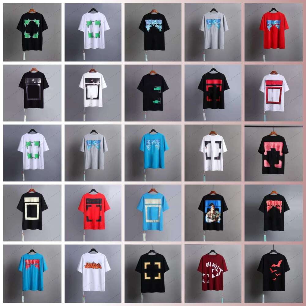 Off White T Shirts Designer Mens and Womens Tshirt High Qualit Clothing Loose Tees Tops Man Round Neck Arrow Print Casual Street Graffiti Short Sleeve off shirt 7K