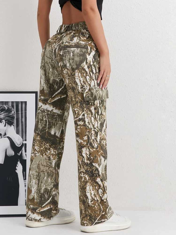 2025 Womens Jeans Denim Pants Camouflage Euramerican High Waist Girl Style Jean Trousers Colorful Straight Leg Wide Leg Pants J251031