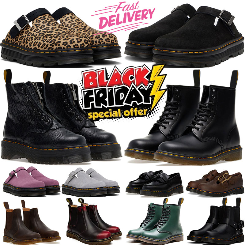 Designer marteens martin martines boots booties Shoes for mens womens black winter Autumn fur bottes heel botte sneakers luxury over the knee snow high platform