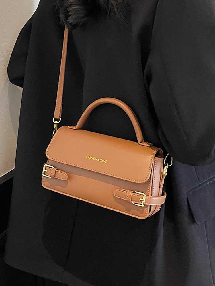 Designer Buckle Belt Flap Handheld Bag Wen Summer New Korean Rectangle PU Leather Crossbody Bags Fi Letter Solid e Shoder Bag1 Y251120