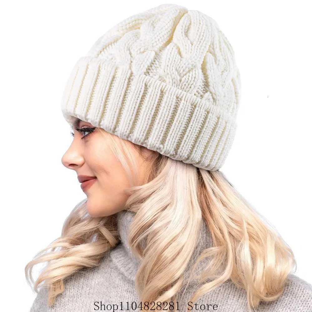 Winter Women Hat 2025 New Autumn Handmade Female Warm Cap Knitted Beanie Girl Hats Woman Bonnet Femme Chunky Thick Stretchy HatsXJ251101