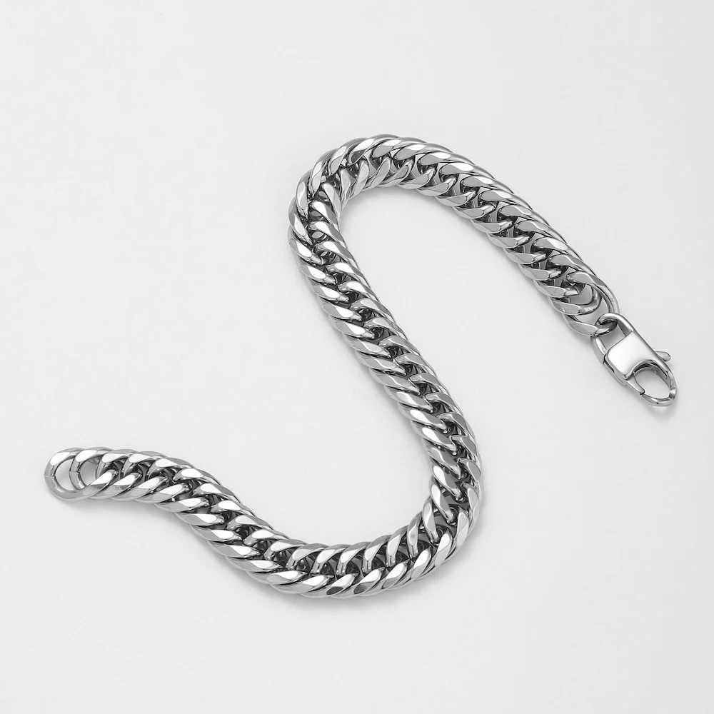 Stainless steel mens bracelet Hip Hop Cuban chain titanium steel bracelet simple jewelry fashion handmade jewelry accessories gifts Y250329