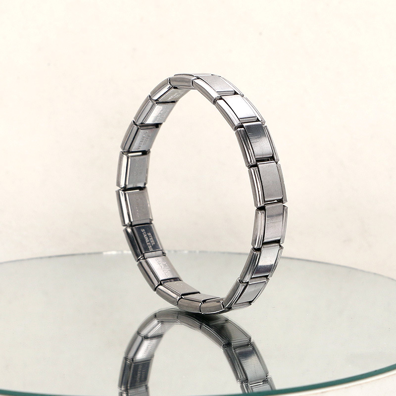 Fashionable 9mm Width Italian Elastic Charms Bracelet for Women - Durable Stainless Steel Design by Hapiship