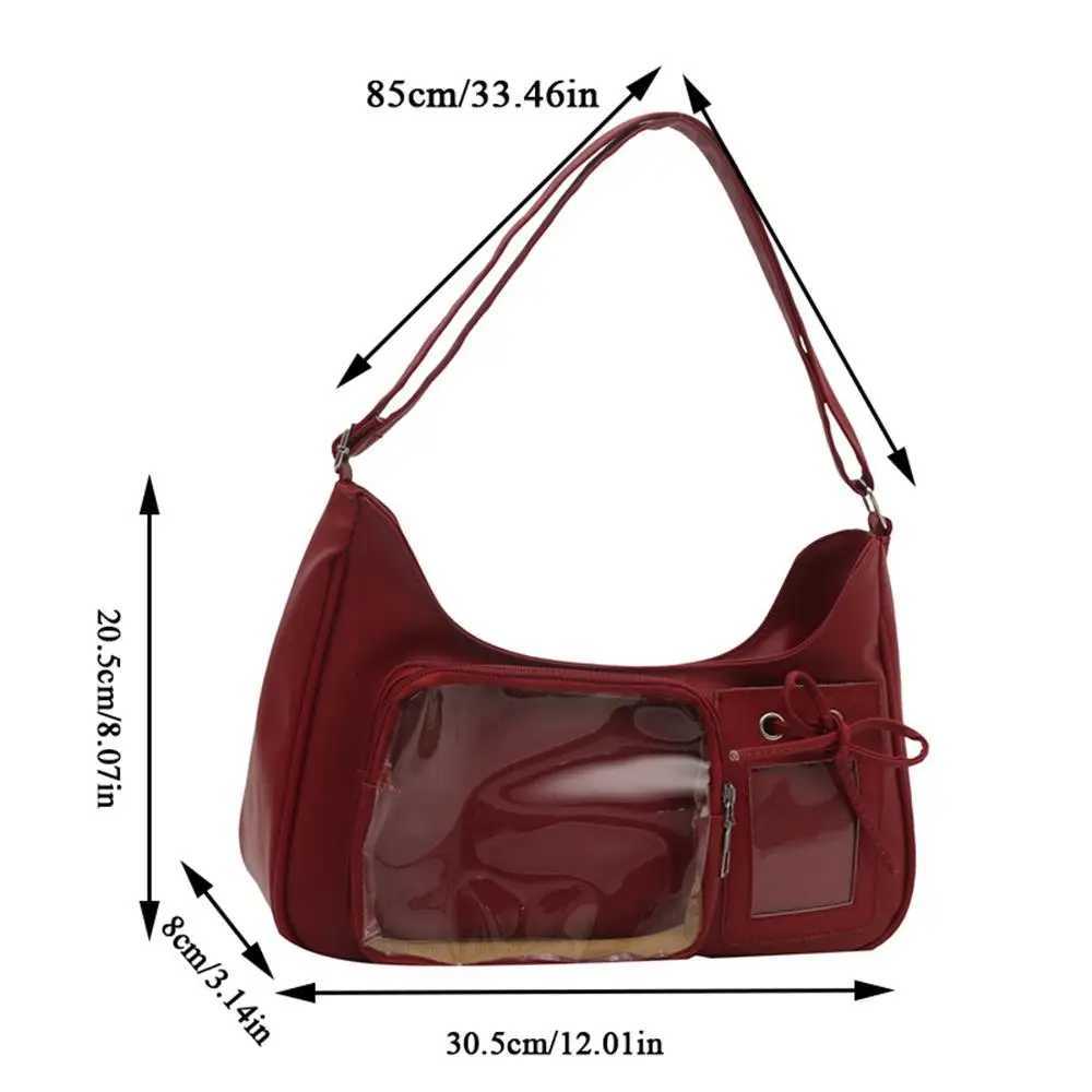 Crossbody Pain Bagzippered Bag Kawaii Bag Girl 2025 Korean Ita Bag Female Japanese Designer Preppy Handbag Shoulder Bag Pain BagW251101