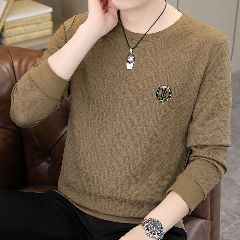 Men's Long Sleeve T-shirt Designer T-shirt For Spring And Autumn Base Layer Casual Autumn Style Loose Fit Round Neck
