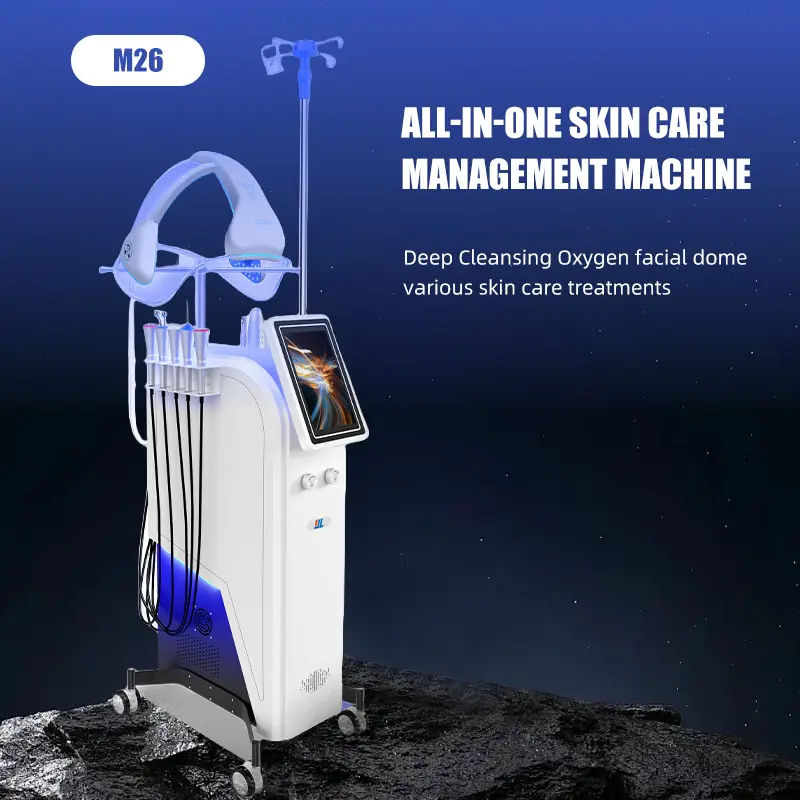 2025 Newest Led Oxygen Face Dome Beauty Oxigenation Co2 Bubble Skin Rejuvenation Blackhead Removal Collagen Regeneration Machine