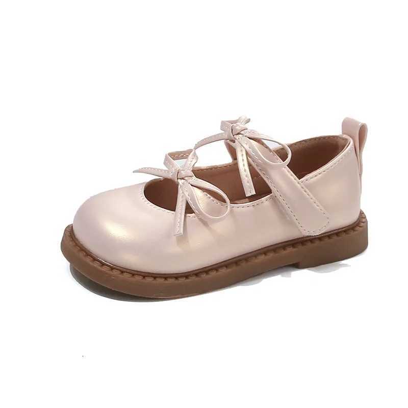 Small PU Leather Shoe Spring Autumn Softsoled Little Girl Princess Shoes Bow Sweet School Student Loafer Flats Shoes Size 2233T251101