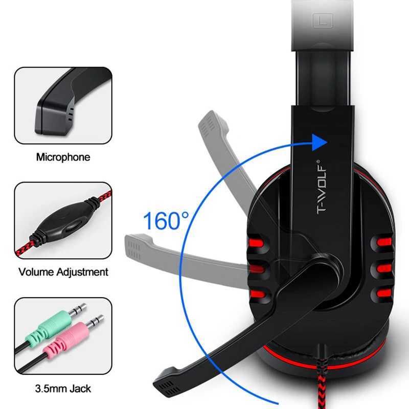 Oulilan T-WOLF 4-in-1 keyboard and mouse head set mouse pad wired gaming home office computer accessories illuminated keyboard z250401