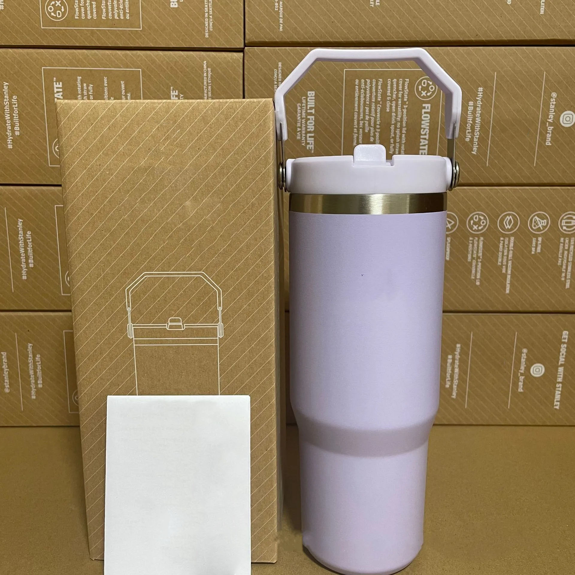 DHL Water Bottles 30oz Cups Heat Preservation Neon Pink Red Stainless Steel Tumblers Large Capacity Travel Car Mugs Reusable Leakproof Flip Cups