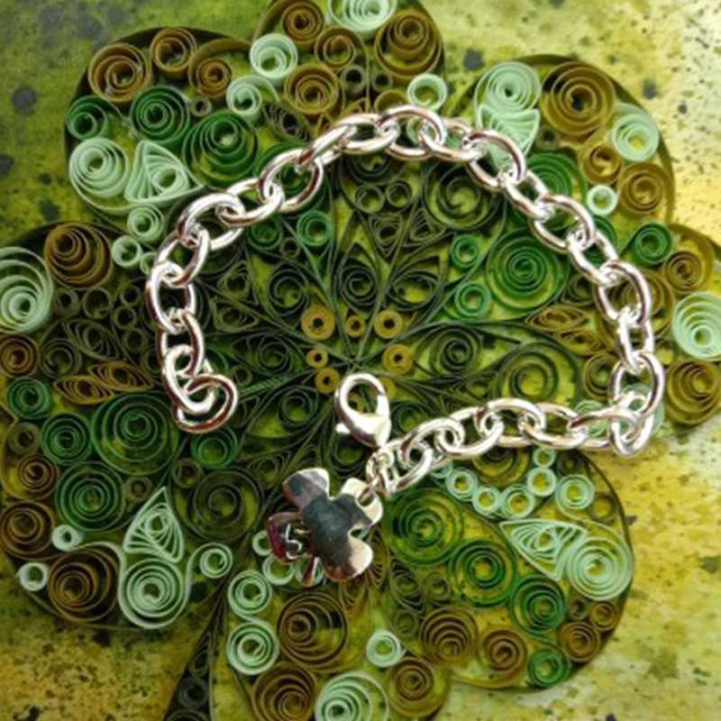 DOTEFFIL 925 sterling silver clover leaves lucky number 5 bracelet 20cm chain womens wedding engagement party jewelry Y250329