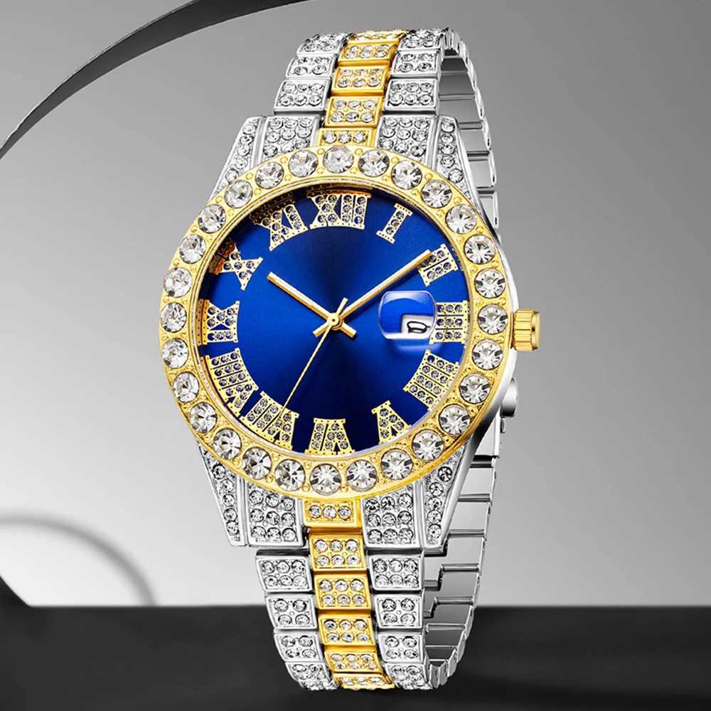 1PCS Womens Luxury Set Trendy Luxury with Calendar and Water Diamond Quartz Suitable for Daily Clothing MatchingW251031