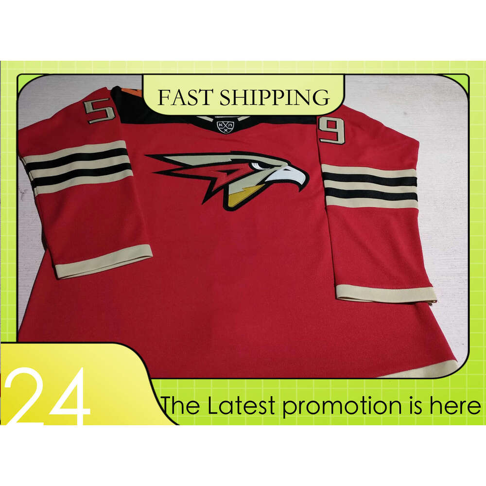 Custom SDYUSASHOR Omsk Mens #59 Yegor Chinakhov Hockey Jersey AVANGARD OMSK KHL 2020-21 Red Jerseys S-5XL Or Any Name Number