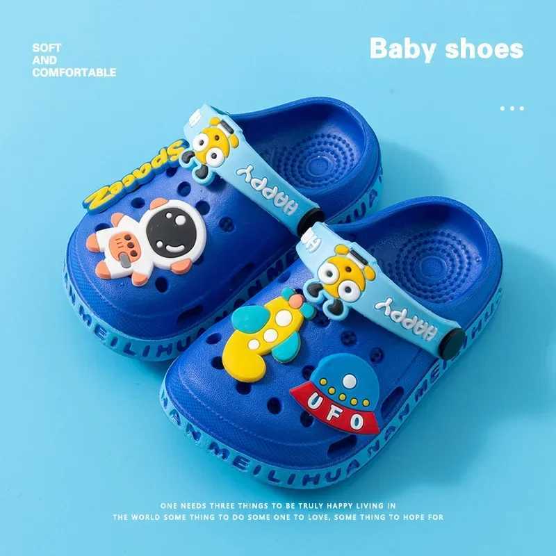 Childrens garden shoes cute EVA beach sandals baby summer slippers high Qu soft childrens outdoor slippers flip up shoes W250401