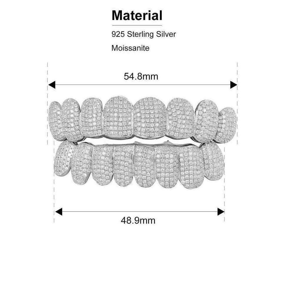 Grillz Dental Grills Mouth Exclusive Customization Moissanite Teeth Iced Out Hop Sier Decorative Braces Real Dia Bg Toot Dht8S
