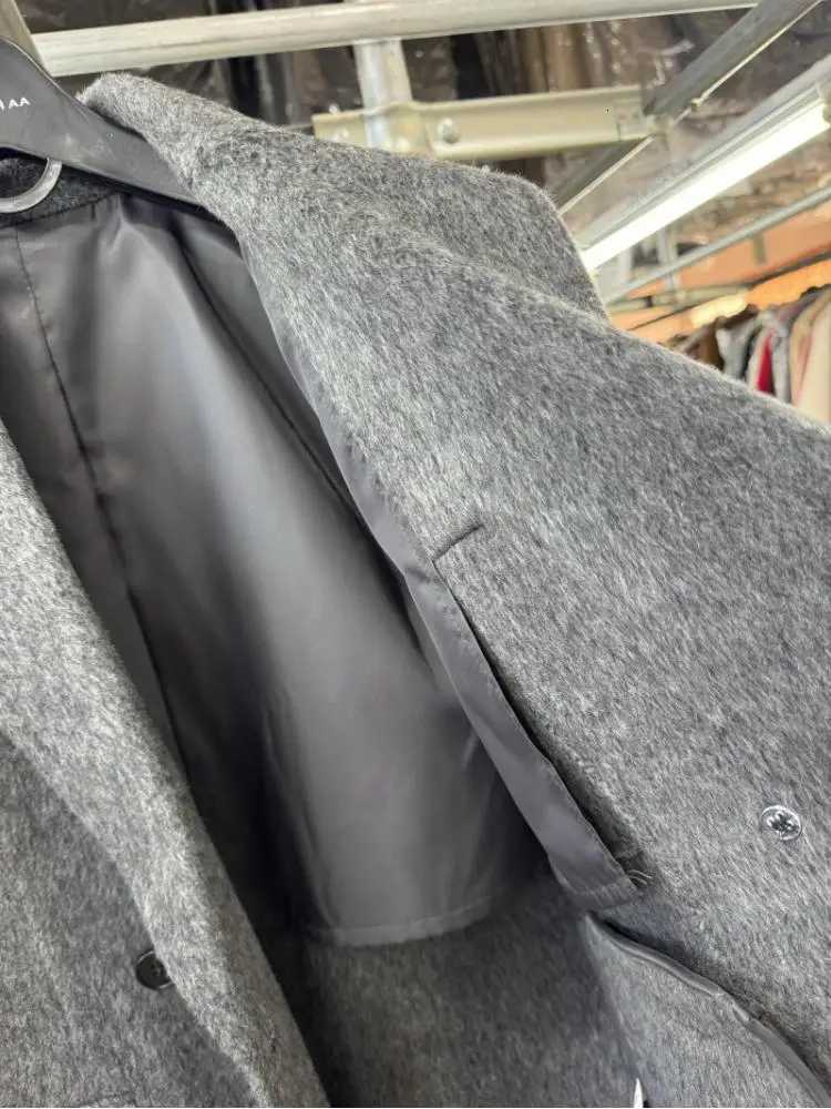 Office Lady Short Woolen Suit Jackets 2025 Autumn And Winter Loose Fashion AllMatch DoubleBreasted Womens Wool CoatsT251101