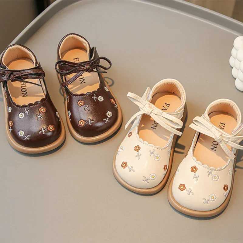 Fashion Child Leather Shoes Spring New Style Girls Shoe Soft Soled Kids Casual Shoes Anti Slip Girls Leather ShoeT251101