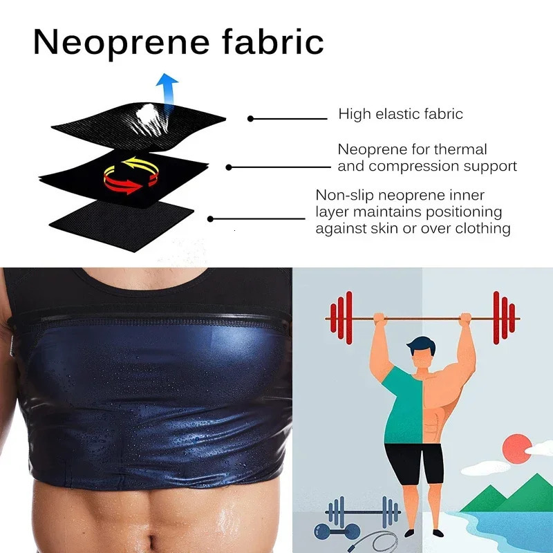 mens neoprene sweat sauna vest shapewear waist training weight loss womens tight corset 250328